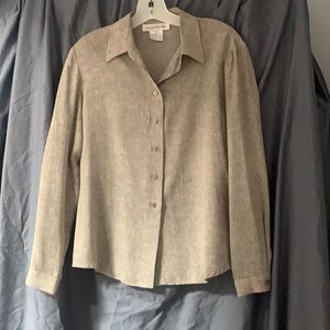 Jones New York silk button down blouse.